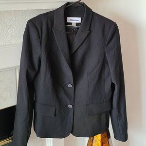 Calvin Klein US Womens Size 4 Black Long Sleeve Two Button Blazer